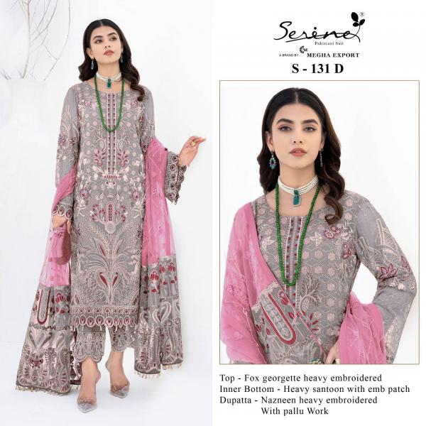 Serine S 131 A To D Fancy Georgette  Designer Pakistani Suit Collection